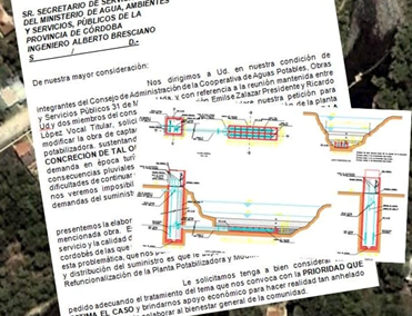 Modificación de la toma del río